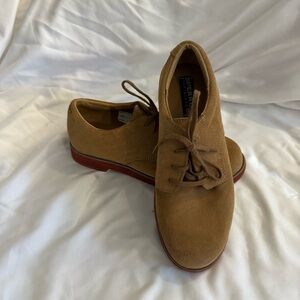Like New Sperry Tevin Boy's Suede Lace Up Dress Shoes 5 Wide Size